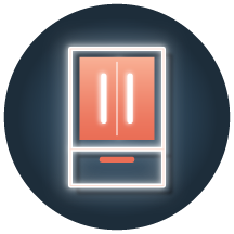 Refrigerator neon sign icon