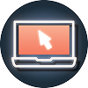 Computer neon sign icon
