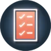 Question mark neon sign icon
